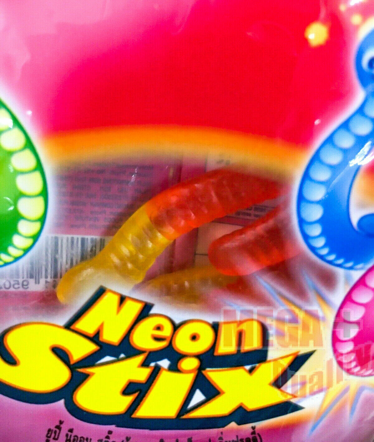 Yupi Gummy Candy Neon Stix with juice Fruits Fruity 45g 1.6oz