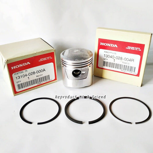 Piston & Rings Set OS 0.75 Dia 50.75mm : Fits Honda S90 SL90 ST90 CL90 CM91 CT90