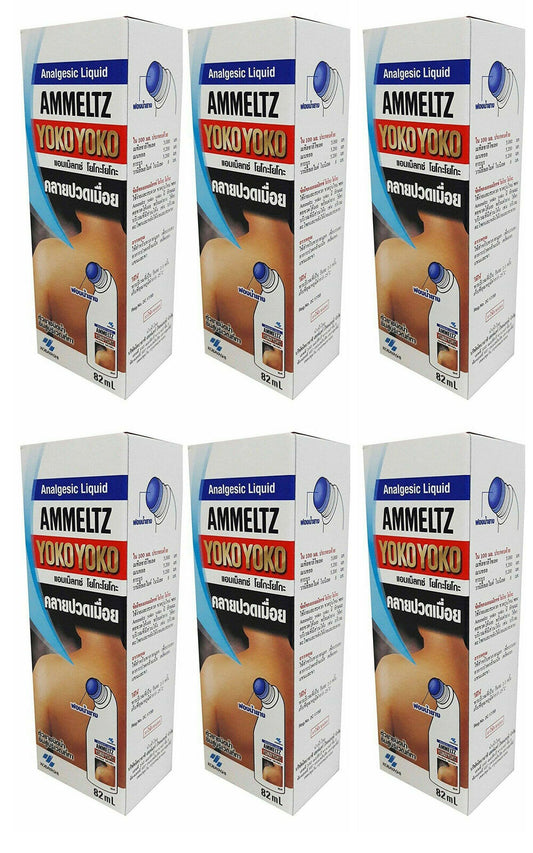 Pack of 6 Ammeltz Yoko Lotion Analgesic Liquid Relief Muscular Pains