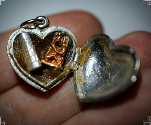 Magic Charm Locket Couple InnKoo Happy Wax Holy Ajan O Amulet Thai Business Love