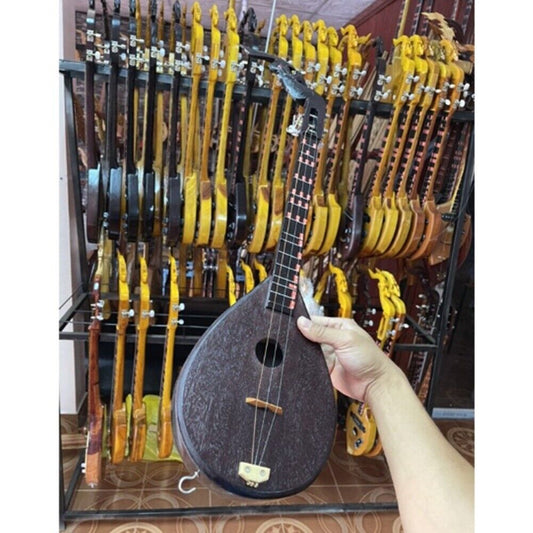 Acoustic Guitar Phin 3 Strings Isarn Traditional Musical Instrument Crafts Black