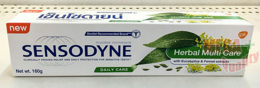 160 Gram Sensodyne Daily Care Herbal Multi Care Toothpaste Clean Sensitive Teeth