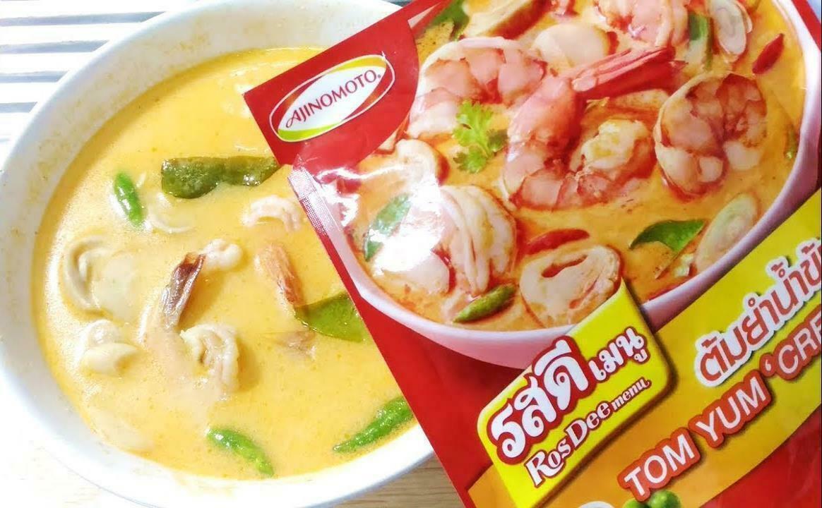 4 x Ajinomoto Ros Dee Menu TOM YUM CREAMY Thai Food Seasoning Easy Cooking 60g.