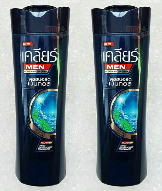 2 x Clear Men Anti Dandruff Cool Sport Menthol Nourishing Shampoo 65 ml