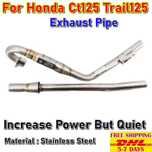 P6 Pipe Exhaust For Honda Hunter Trail Ct 125 Stainless Steel Motorcycle Power