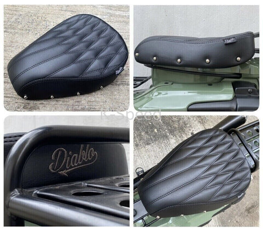 Black Slim Seat Cushion Driver V3 For Honda CT125 Hunter Cub 2020 - 2023