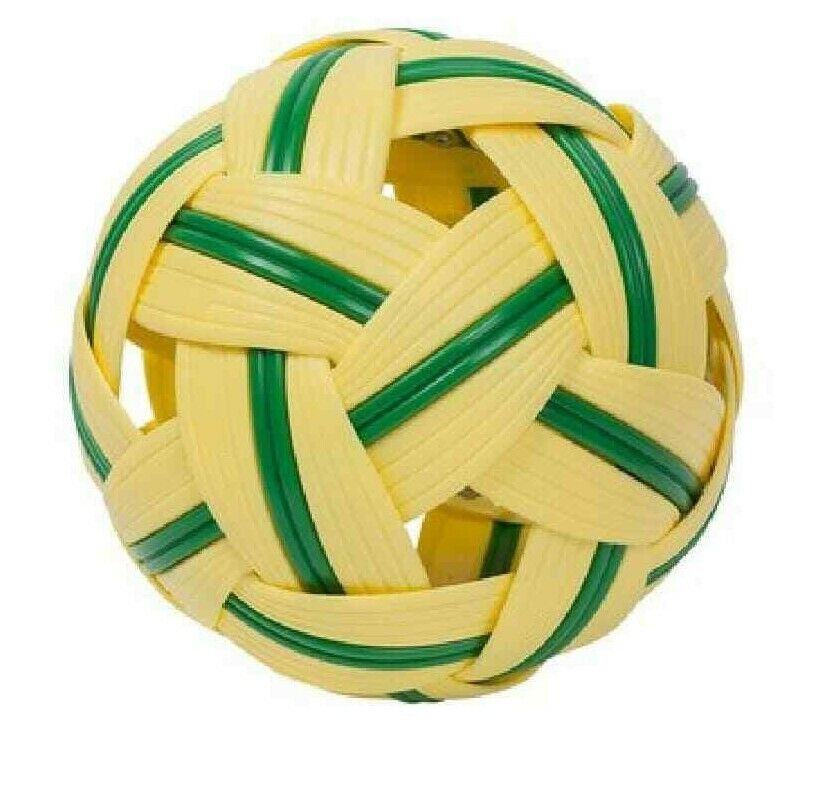 Rattan ball sepak takraw kick volleyball new training sport game yellow green