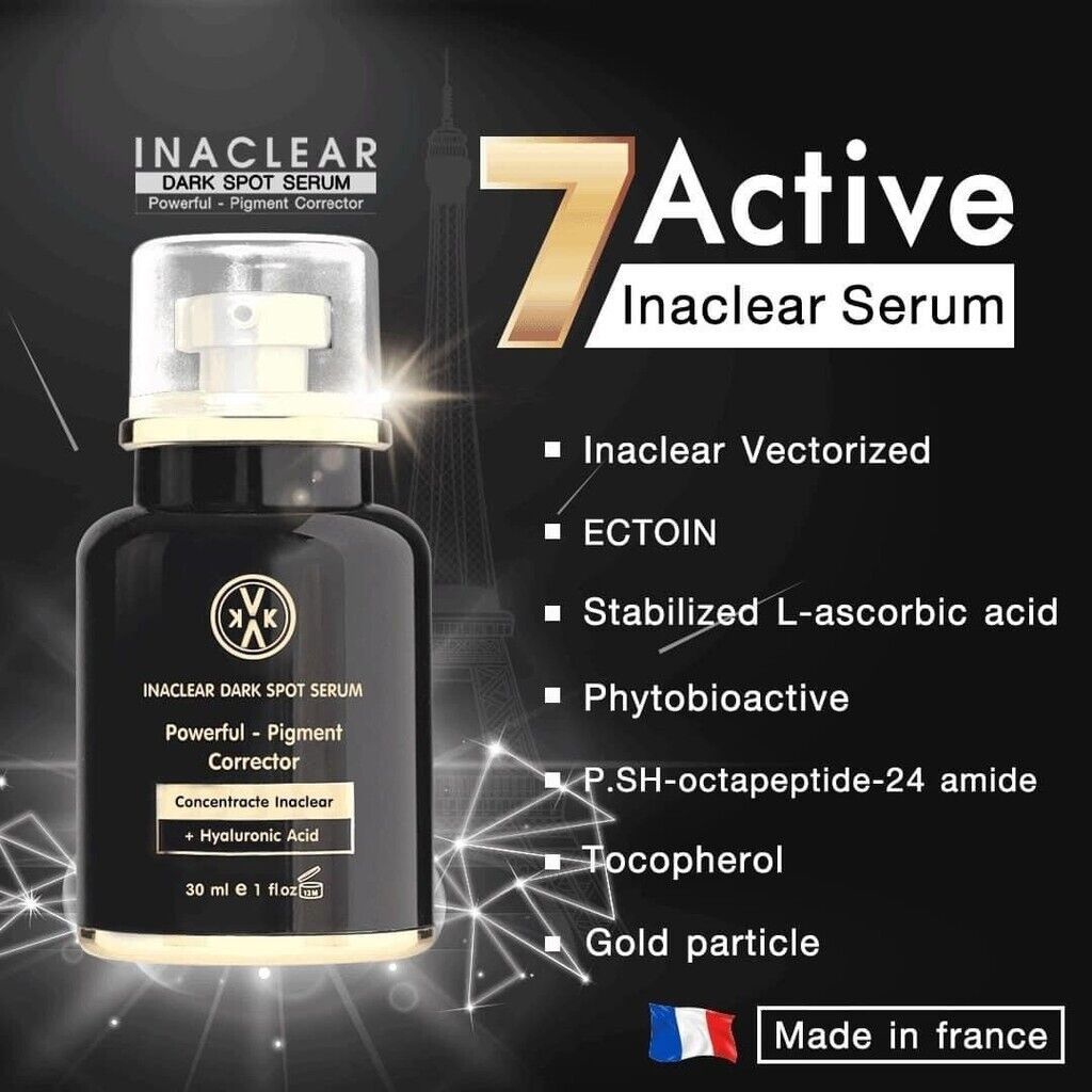 Inaclear Cream Serum Pico Lotion Reveal bright soft moist skin dark spots fade