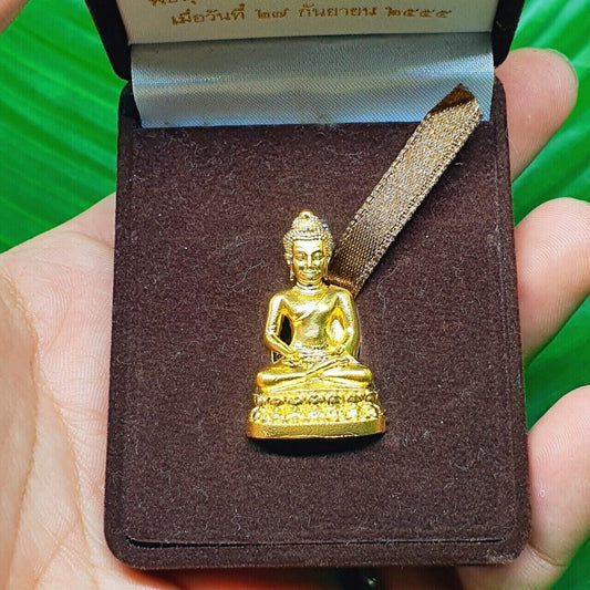 Phra Nirantarai Buddha Thai Amulet Statue Figure Gold Copper Sound and Safe
