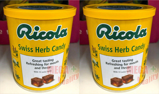2 x Ricola Swiss Herb Candy Lozenges Soothing Relieve Cough Sore Throat 250g