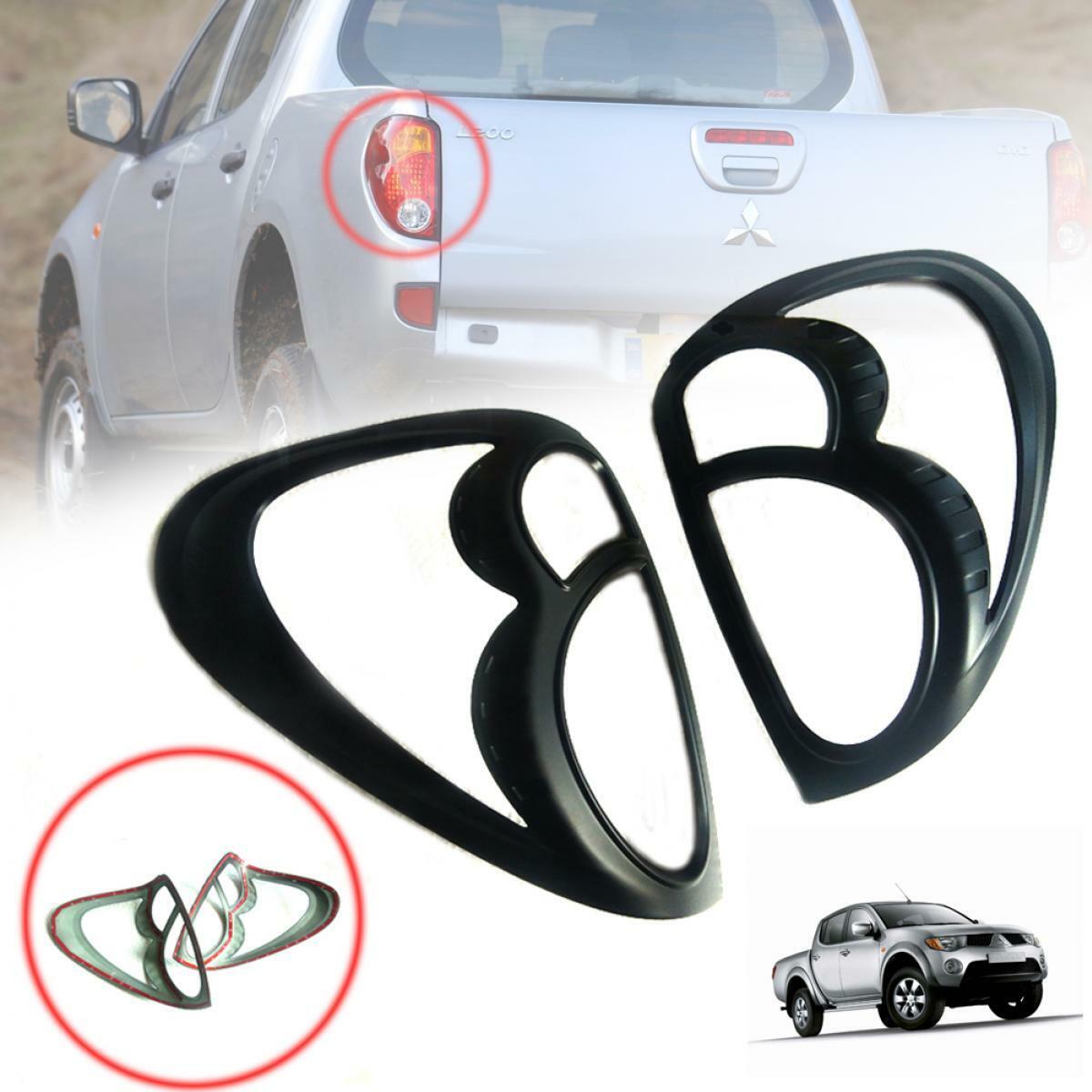 Tail Light Rear Lamp Cover Matte Black Fit Mitsubishi Triton L200 MN ML 05-13