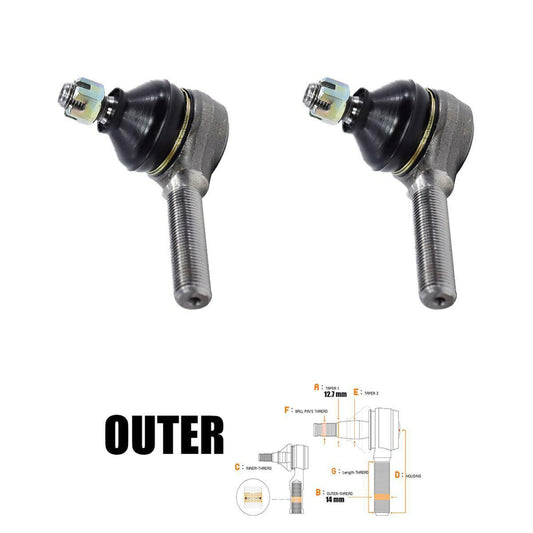2 PCs Tie Rod End Outer For Toyota Corolla KE30 TE30 TE31 KE55 Sedan 1974-1981