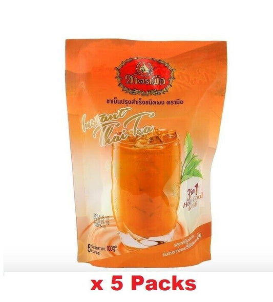 5x Chatramue's 3 in 1 Thai Tea Beverage aromatic Thai Drink Hot & Cold Party
