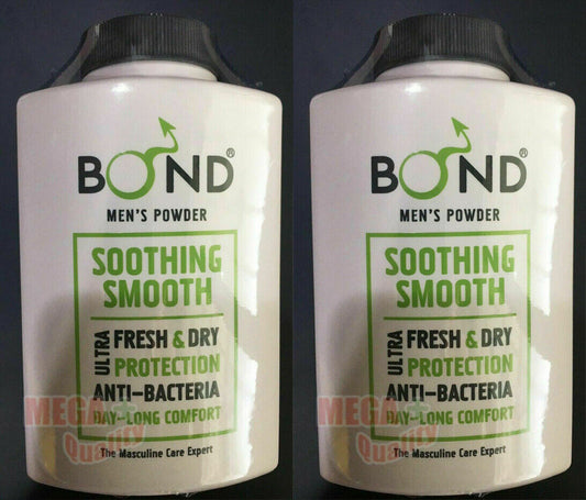2 x BOND GET CLOSER Powder for Men SOOTHING SMOOTH Men Intimate Talcum 100g