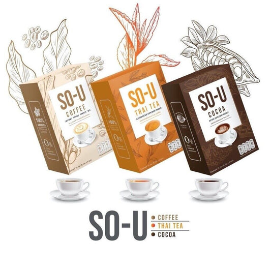 SO U Coffee Thai Tea Cocoa Beverage Weight Control Drink Burn Fat Slim Shape