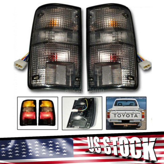 US stock Fit Toyota Hilux Mk3 Pickup Tail Lamp Taillights Smoke 89-97 Ute