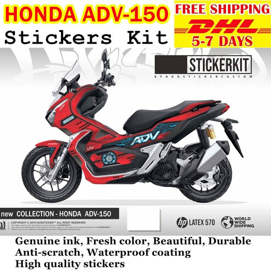 Stickers Kit For Honda Adv 150 Year 2021 22 Genuine Ink Anti Scratch Waterproof3