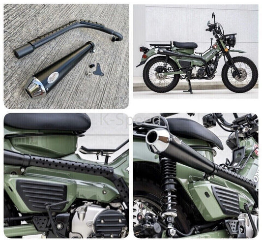 Diablo Full Header Exhaust Black Pipe Honda CT125 Trail 125 hunter Cub 20-22