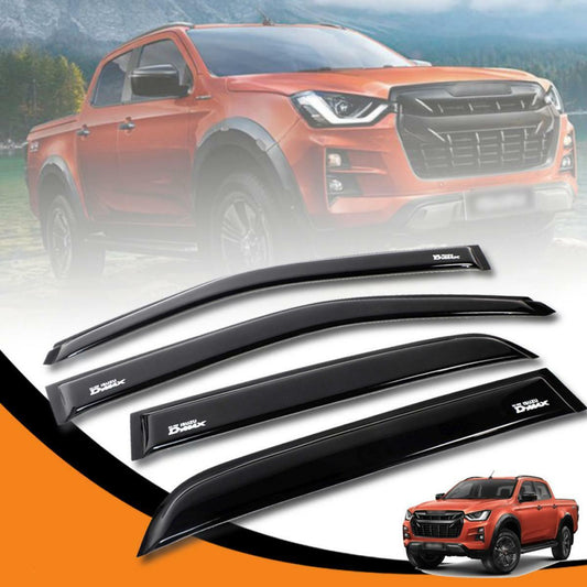 Wind Deflector Rain Sun Visor Black For New Isuzu D-max Dmax Holden 4 Doors 2020