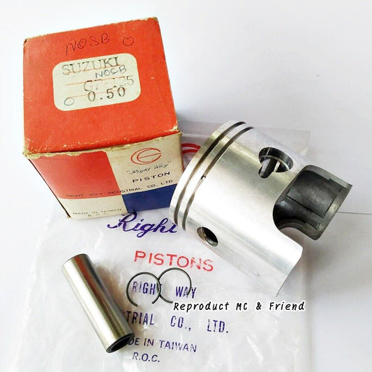 Suzuki GP125 Piston + Wrist Pin + Clips OS 0.50 (Diameter = 56.50mm)