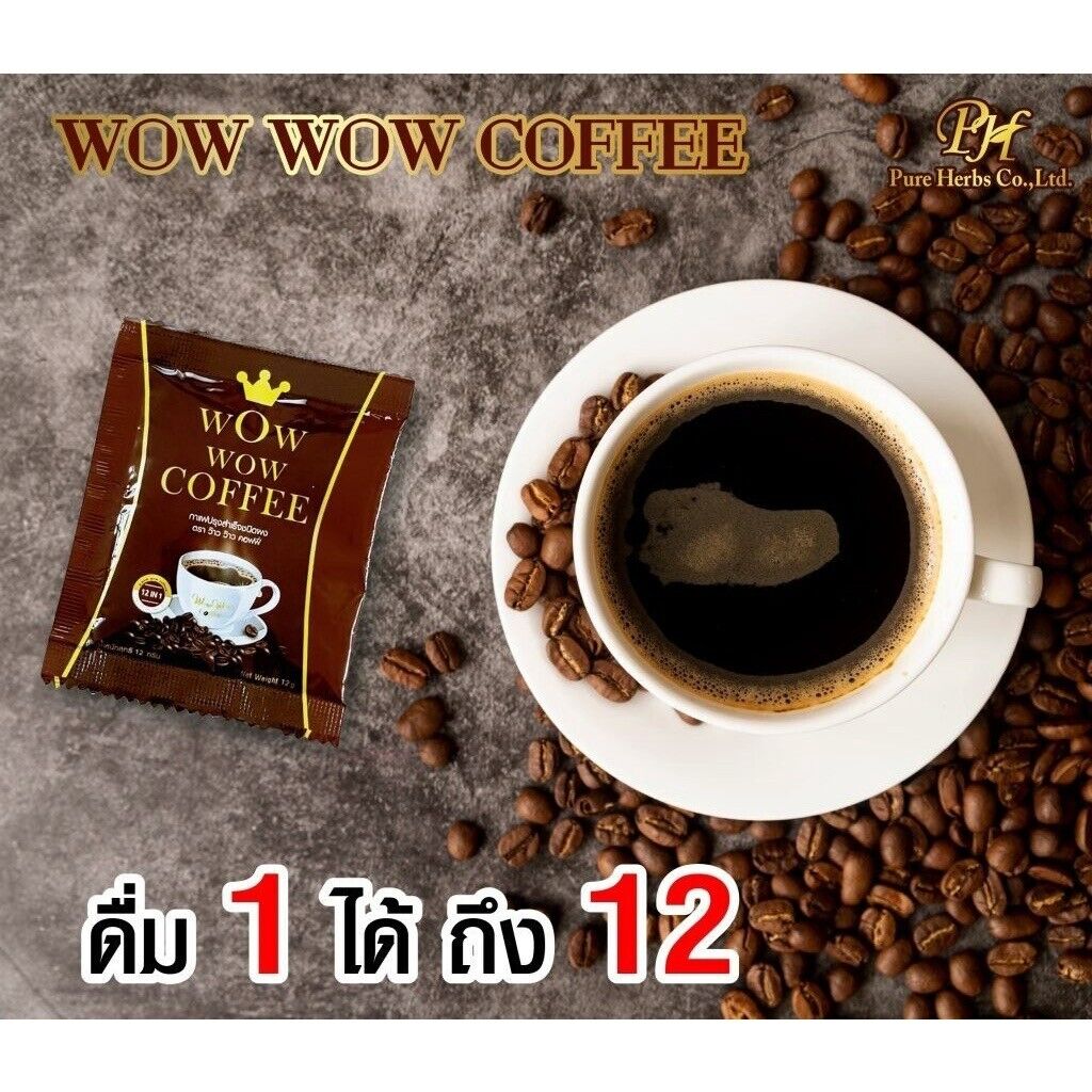 10sachets Wow Coffee Weight Control Collagen L-Carnitine 12 Natural Extracts