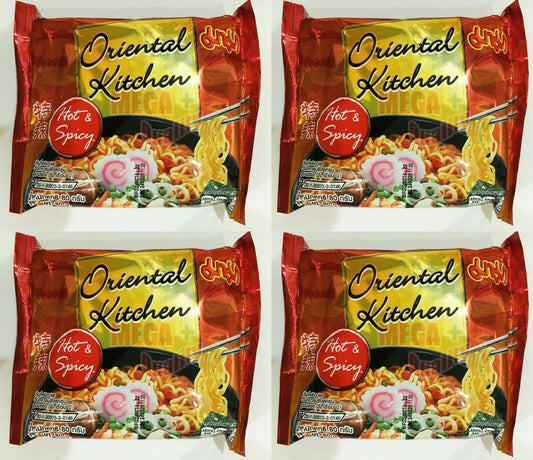 4 x 80g MAMA Oriental Kitchen Hot and Spicy Flavor Thai Instant Noodle