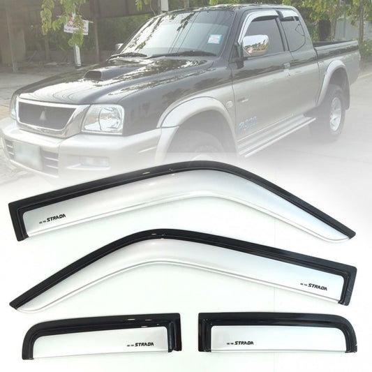 Wind Deflector Rain Guard Shield White For Mitsubishi Strada L200 Cab 1996-2004
