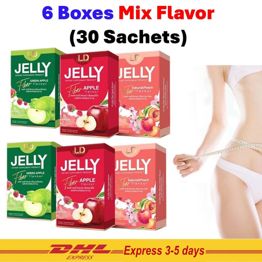 6x LD Jelly Fiber Help Excretion Dietary Supplement Weight Manage Mix Flavor