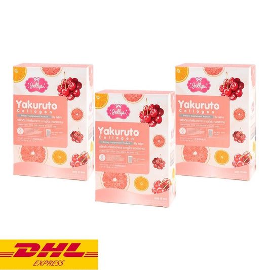 3x Yakuruto Collagen Powder Younger Firm Bright Skin Reduce Wrinkles No Sugar