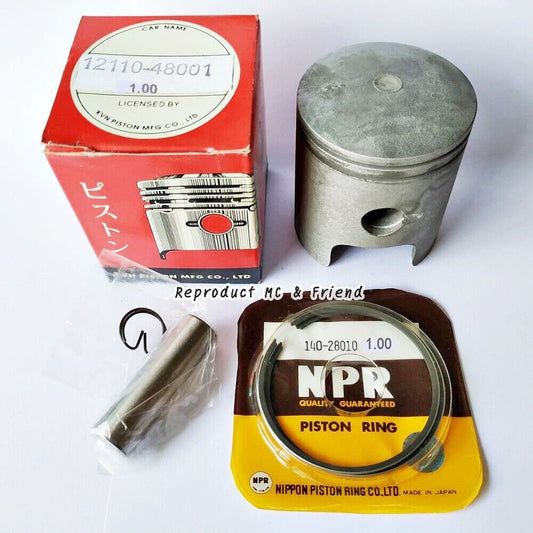 Suzuki TS125 TC125 RV125 DS125 Piston + Rings + Pin Set OS 1.00 (Dia = 57.00mm.)
