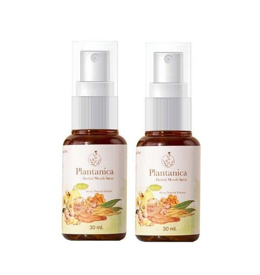 2x Plantanica Mouth Spray fresh breath oral health care natural herbal extracts