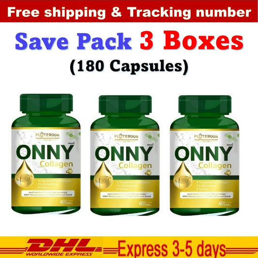 3x New ONNY Collagen Tri-peptide Taurine Radiant Aura Beauty Smooth Soft Skin