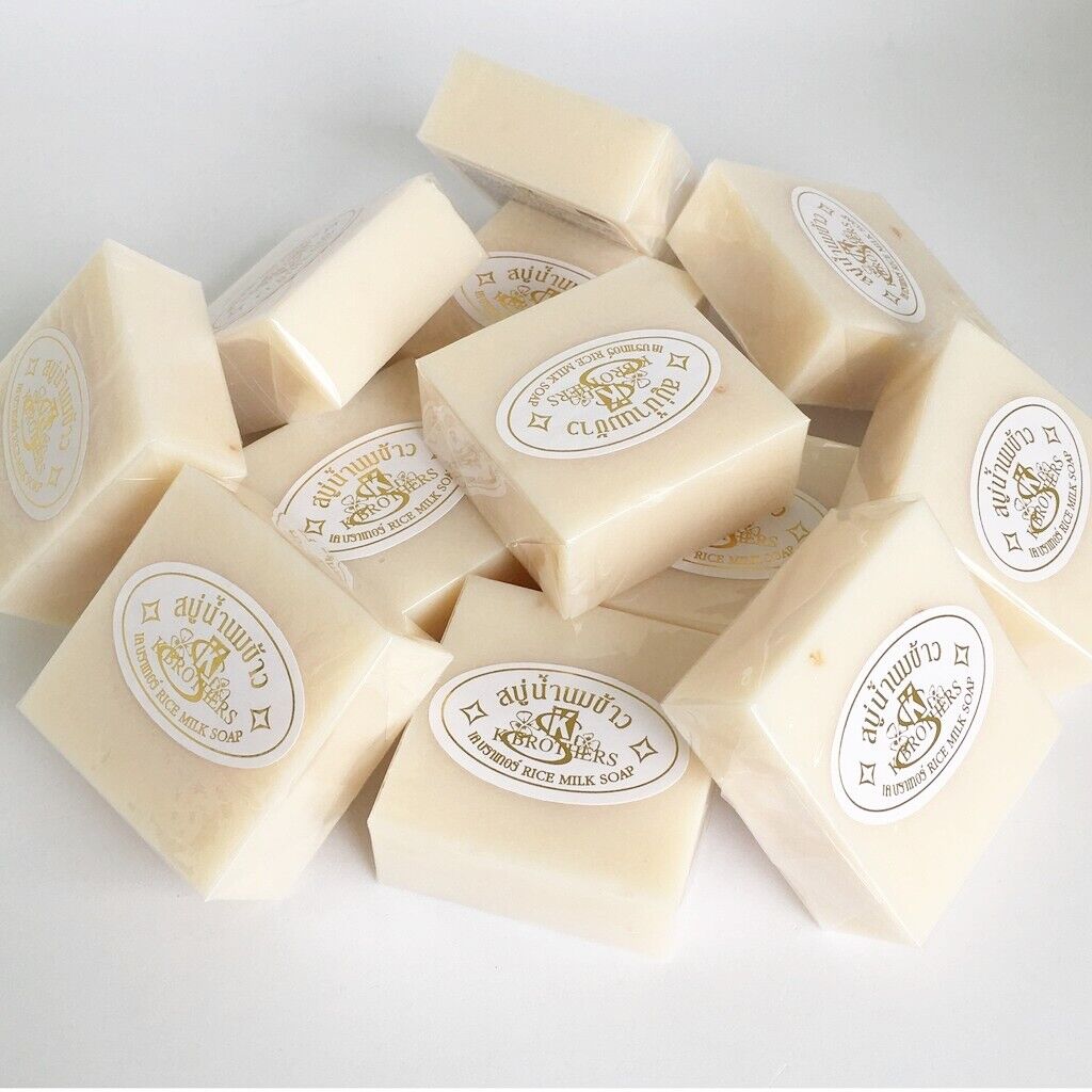 12x Rice Milk Soap Collagen Face Body Bath Reduce Acne Pimples