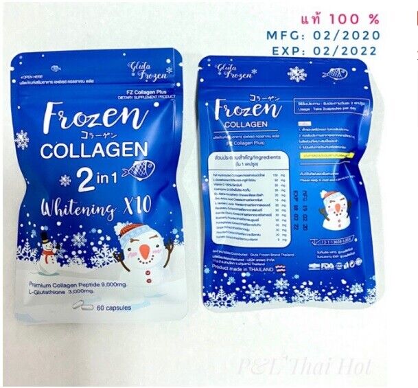 10X 60 Caps Frozen Collagen 2in1 Supplement Vitamin Nourish Skin Hair Bone Nails