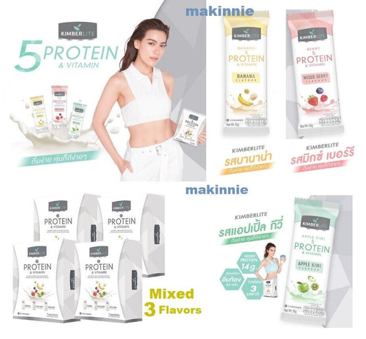 Kimberlite 5 Protein & Vitamin Shake Drinks Fruit Flavor Muscle&Skin Healthy