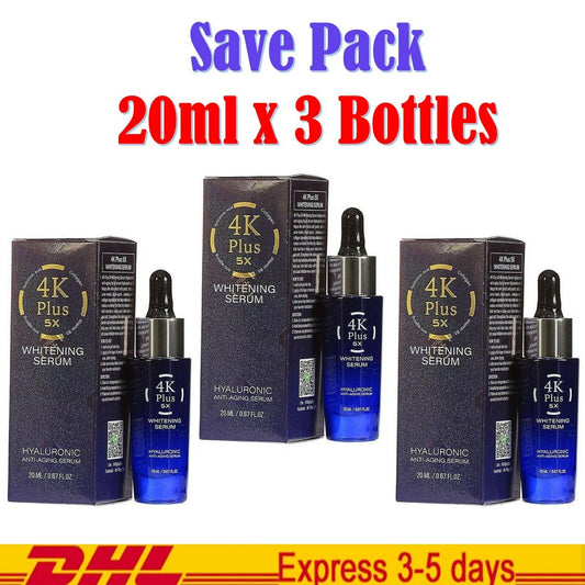 3x 4K Plus 5X Collagen Serum Hyaluronic Anti Aging Radiance Healthy Smooth Skin