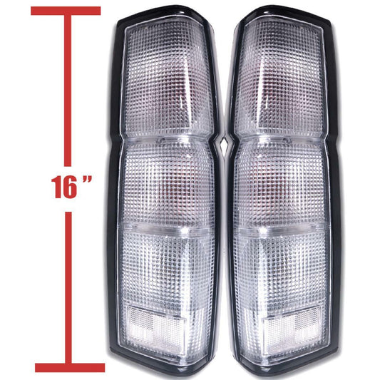 CLEAR TAIL REAR LIGHT HOUSING US Model Pair For 86-96 Nissan Frontier Navara D21