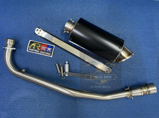 1X low mount exhaust stainless steel for kawasaki z 125 z125 br125 2017 - 2020