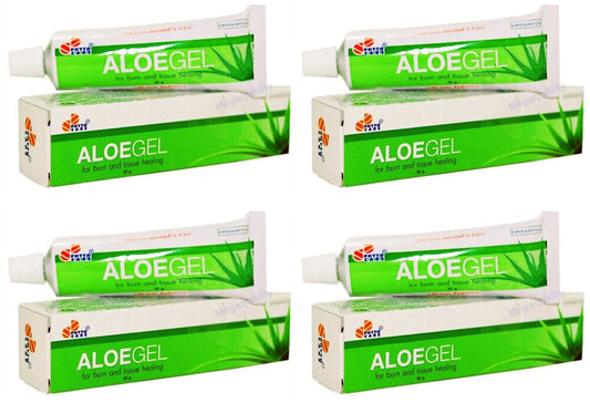 4 x ALOEGEL Aloe Vera Gel for Burn Tissue Healing Acne Sunburn Scar Moisture 30g