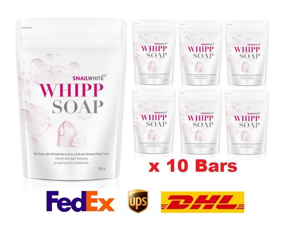 10x 100g. SnailWhite Whipp Soap Cleansing Face Soft, Clear, Radiant Clear