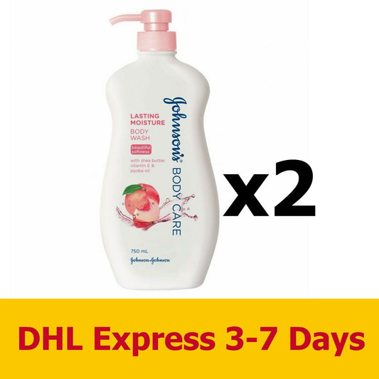 2x750ml Johnson's Body Care Lasting Moisture Bath Wash w Shea Butter Beauty Gel