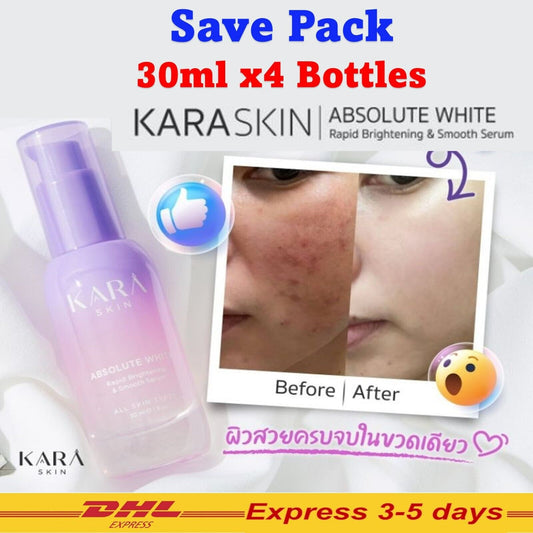 4x KARA Skin Serum Absolute Rapid Radiant Smooth Soft Aura Radiant Skin 30ml