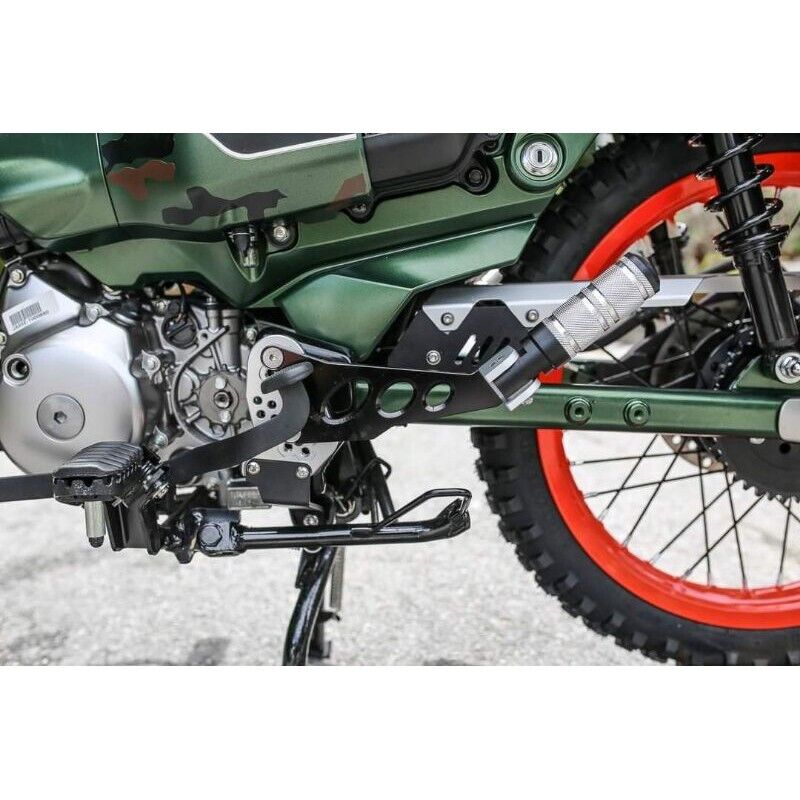 Black Honda Ct125 Rear Foot Pegs Footrest Passenger Trail Hunter Cub 2020-22 Set