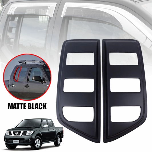 Side Vent Window Rain Visor Matte Black For Nissan Navara Frontier D40 2005-2013