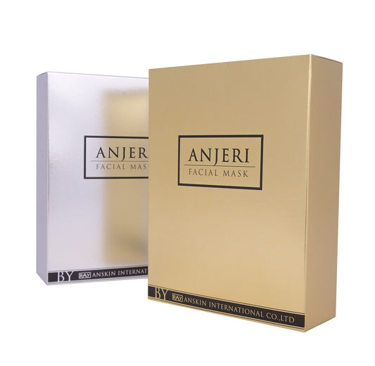 Thailand Anjeri Facial Silk Mask Moisturizing Box of 10pcs (Gold / Silver) #ibea