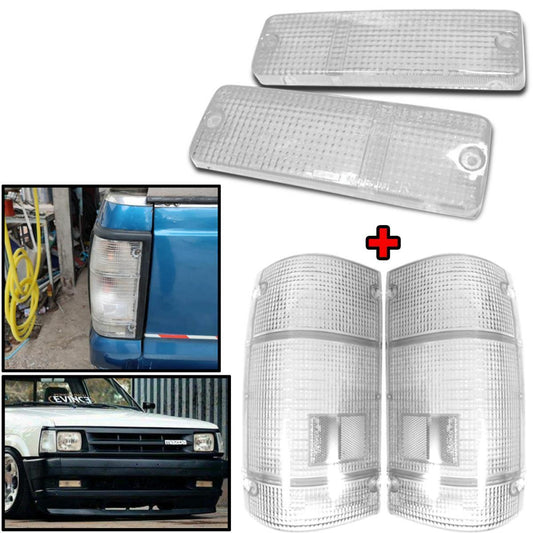 Clear Lens Front Bumper Light Tail Lamp Set For 1985-98 Mazda B2000 B2200 B2600