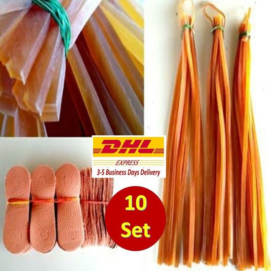 10 Set Elastic Rubber Band For Wooden Slingshot Catapult Tapered Hunting Bands