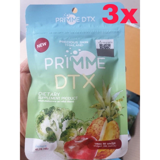 3x Primme DTX Detox Precious Skin High Fiber Slim Radiant Natural Extracts