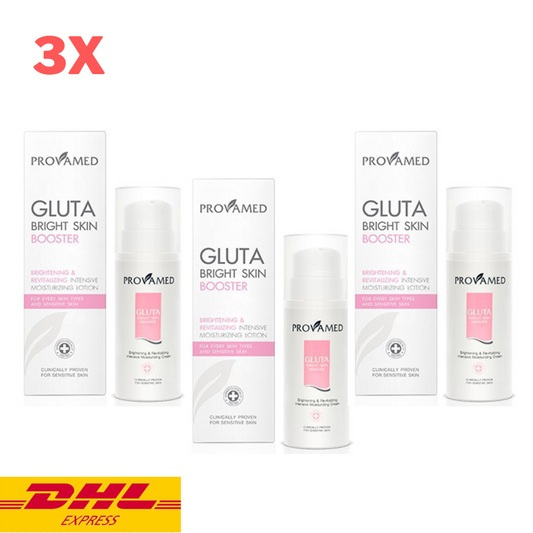 3x Provamed Gluta Bright Skin Booster Body Lotion Moisturizing Vitamin C 200 ml