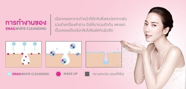 151ml Snail White Cleansing Deeply One Simple Step Cleanser + Make Up Remover